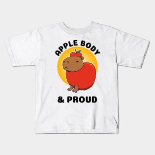 Apple body and proud Capybara Kids T-Shirt